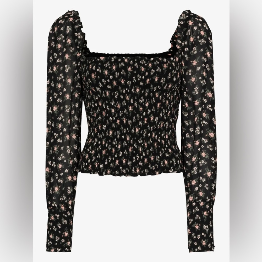 Reformation Smocked Floral Long Sleeve (Never Worn) - Size Small